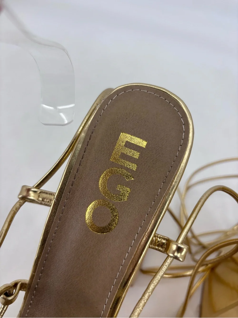 EGO x Stassie Mia Kylie Jenner Khloe Kardashian Metallic Retro 70s Platform Heel